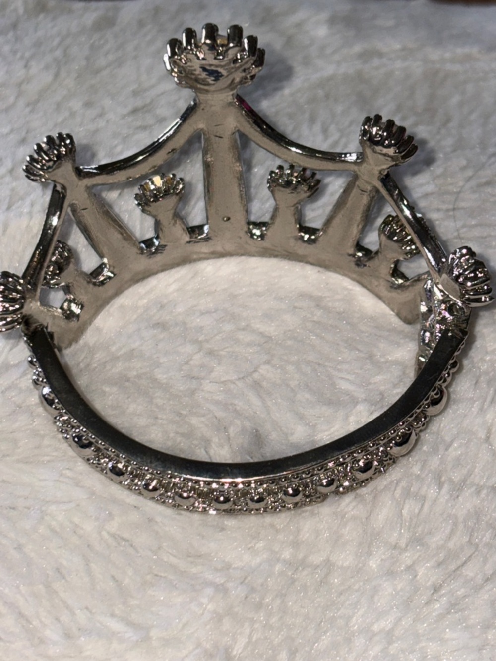 Rhinestone Crystal Crown Bracelet ~Silver NEW - Picture 4 of 6